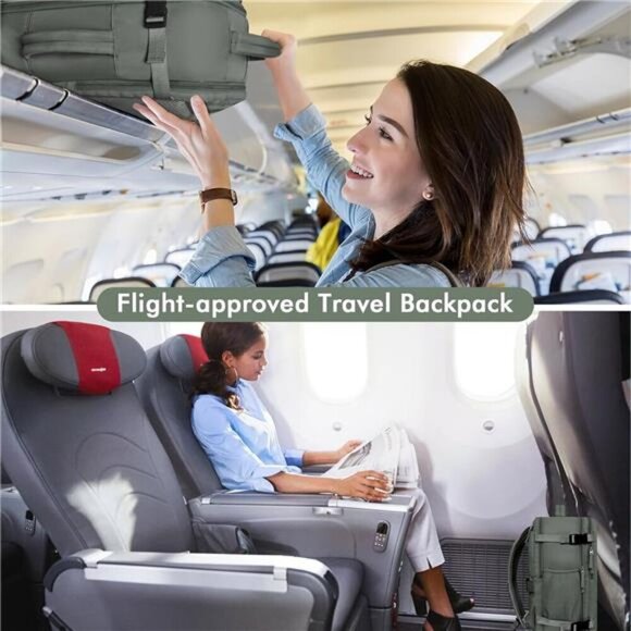 Carry-on Travel Backpack For Women Men Flight Approved, Personal Item Backpack - Picture 2 of 7